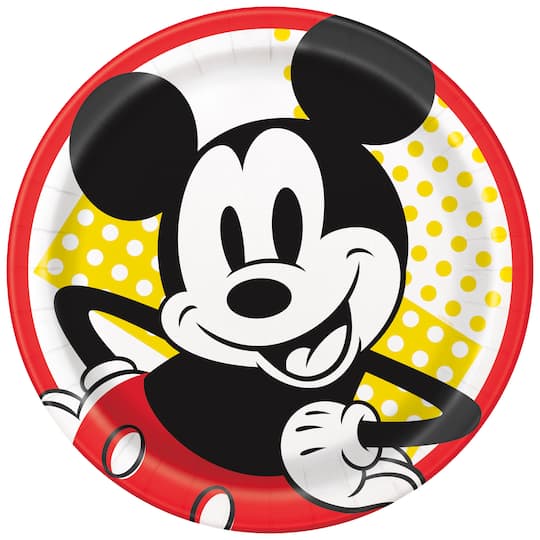 8.5" Disney® Mickey Mouse Paper Plates, 8ct